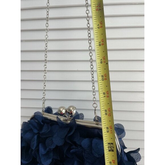 Jambahala Purse Evening Small Floral Clutch Bag With Detachable Chain Blue - Picture 4 of 8